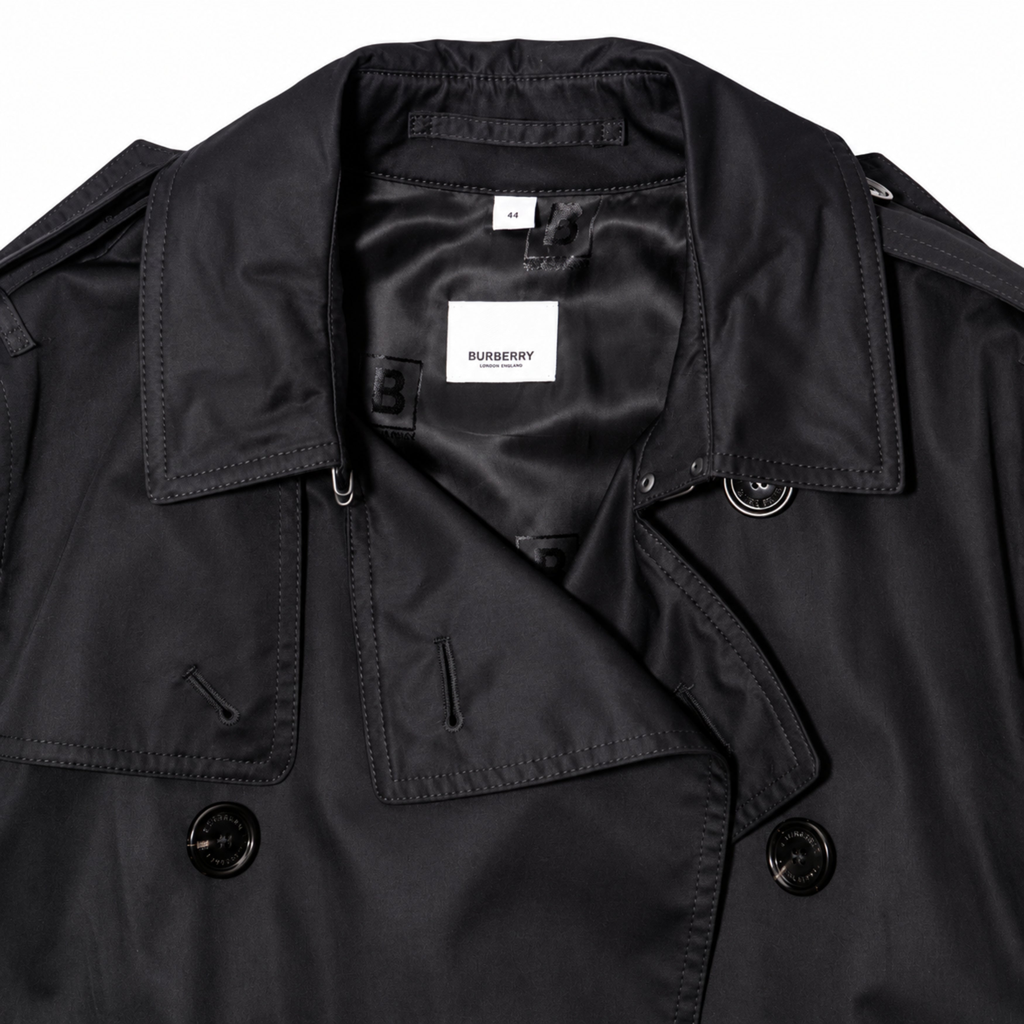 Burberry Black Trench Coat label detail 1