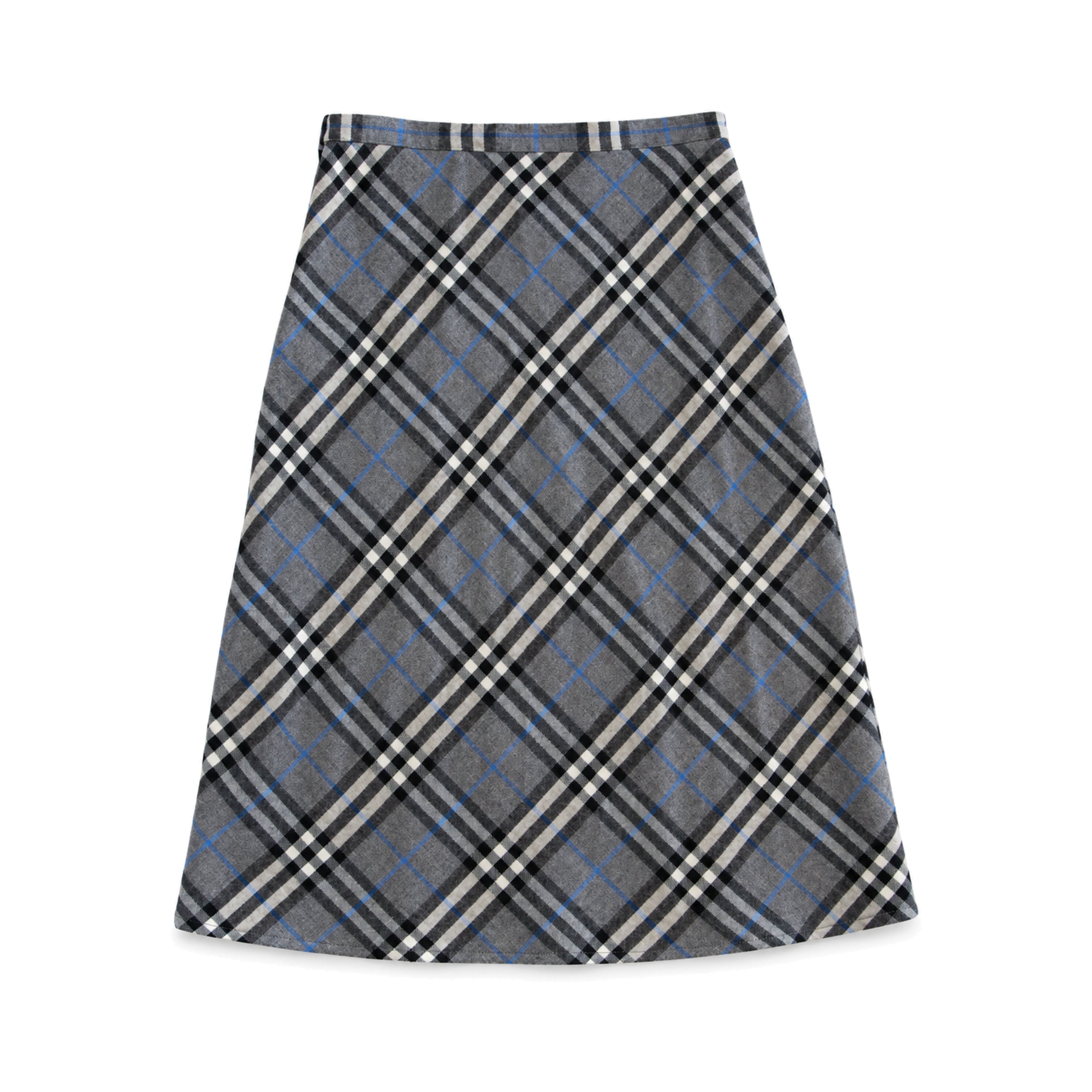 Burberry Grey Check Skirt back