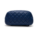 Chanel Blue Quilted Leather Backpack base