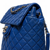 Chanel Blue Quilted Leather Backpack detail 2