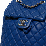 Chanel Blue Quilted Leather Backpack detail 3