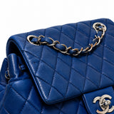 Chanel Blue Quilted Leather Backpack detail 4