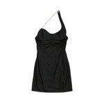 Coperni Black Asymmetric Dress back