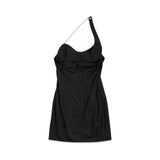 Coperni Black Asymmetric Dress back