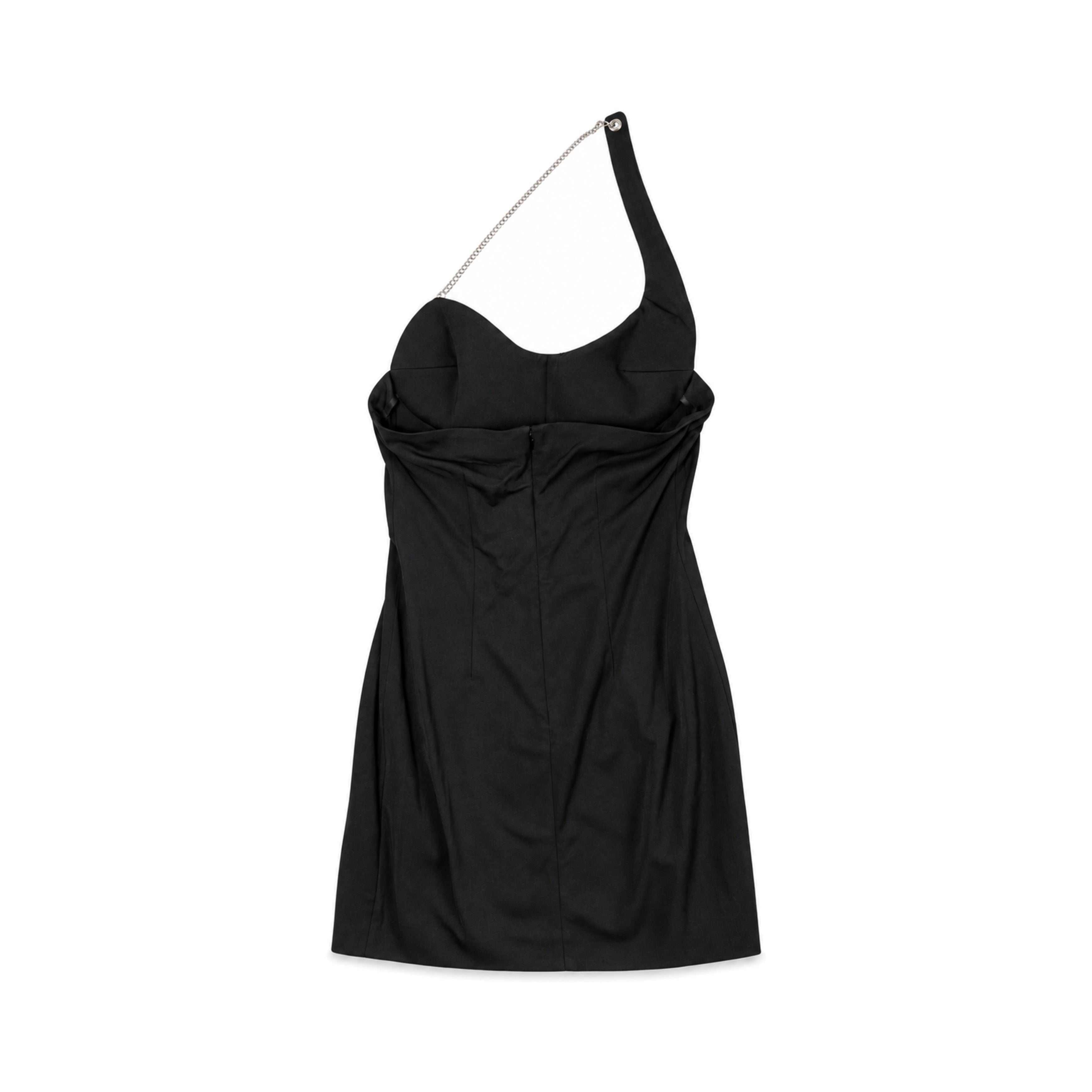 Coperni Black Asymmetric Dress back