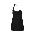 Coperni Black Asymmetric Dress front