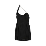 Coperni Black Asymmetric Dress front