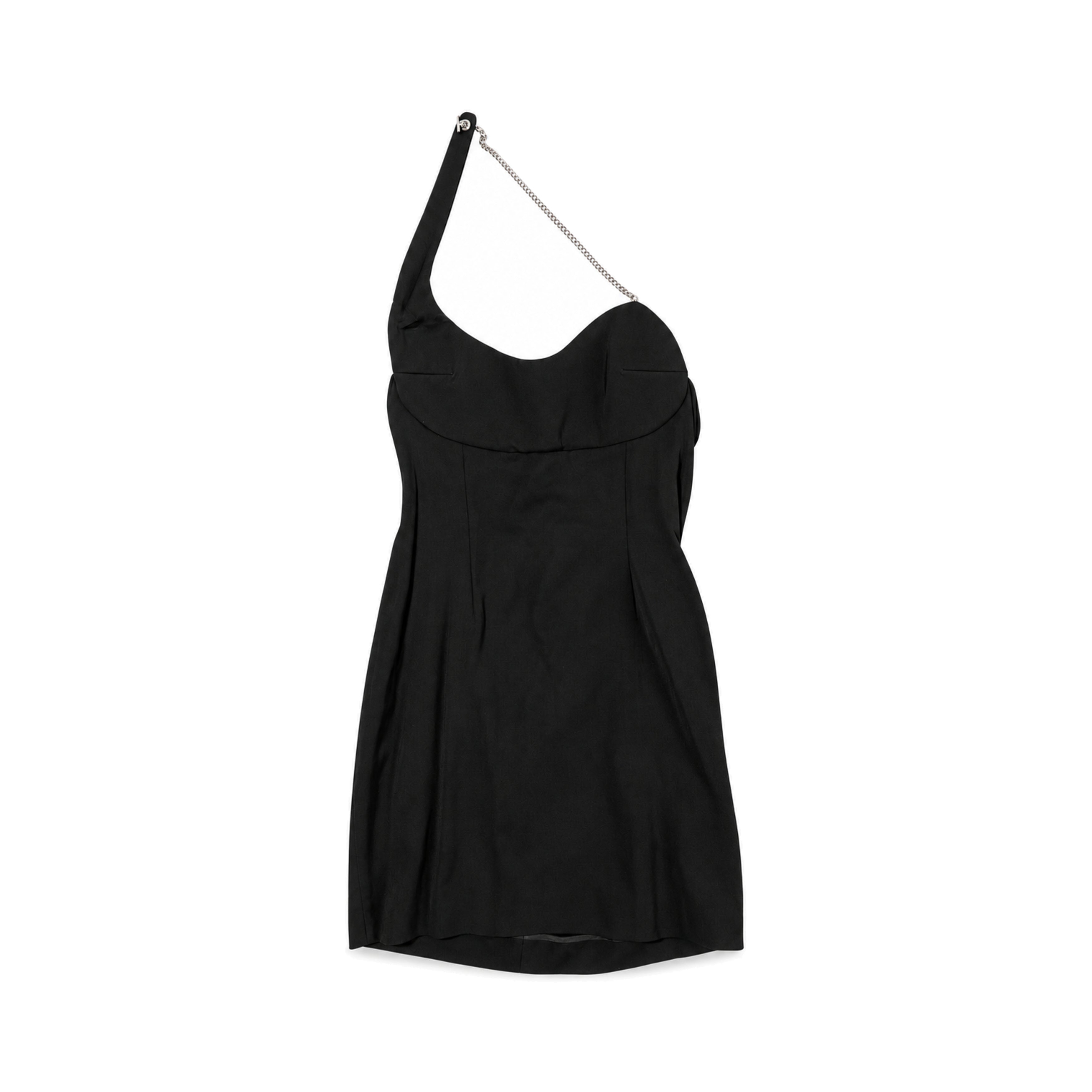 Coperni Black Asymmetric Dress front