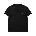 Dolce and Gabbana Black V Neck T Shirt front