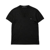 Dolce and Gabbana Black V Neck T Shirt front