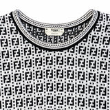 Fendi Black White Monogram Dress label detail