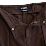 Jacquemus Brown Cargo Trousers label detail