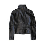Mackage Black Leather Jacket back 2