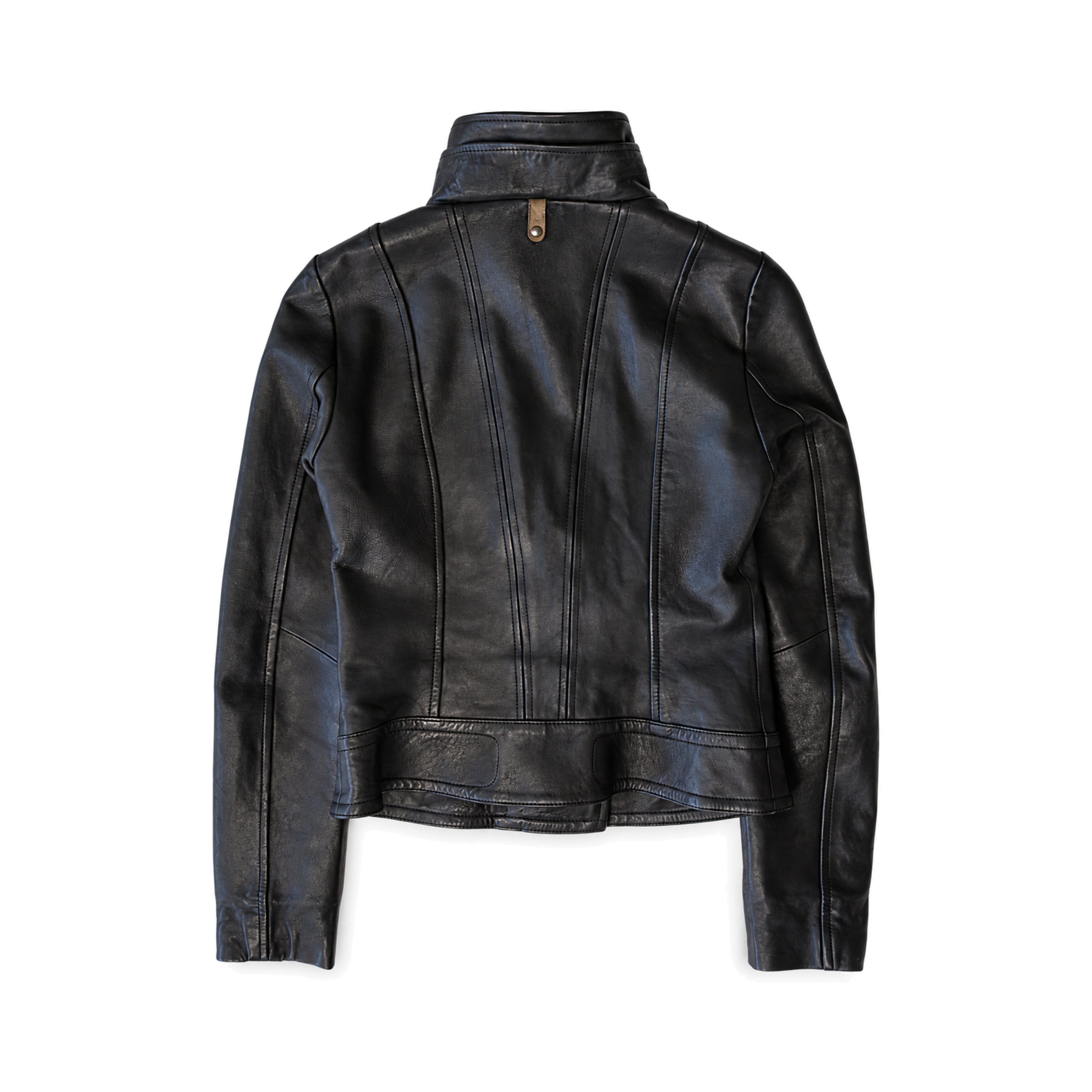 Mackage Black Leather Jacket back 2