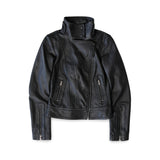 Mackage Black Leather Jacket front 3