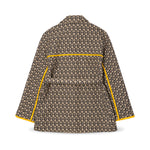 Salvatore Ferragamo Beige Black Monogram Jacket back