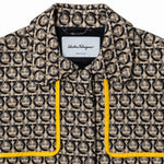 Salvatore Ferragamo Beige Black Monogram Jacket label detail