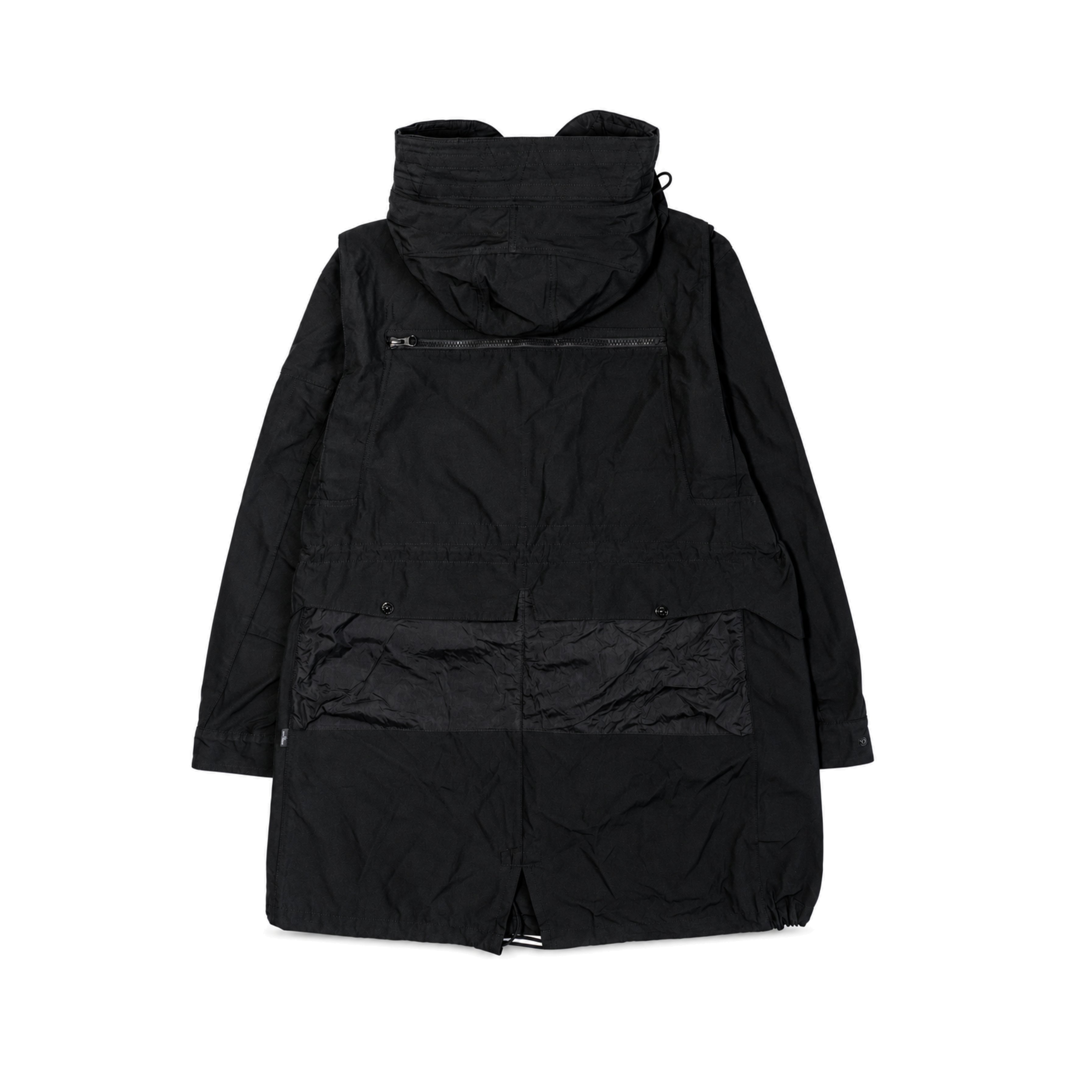 Stone Island Black Hooded Parka back