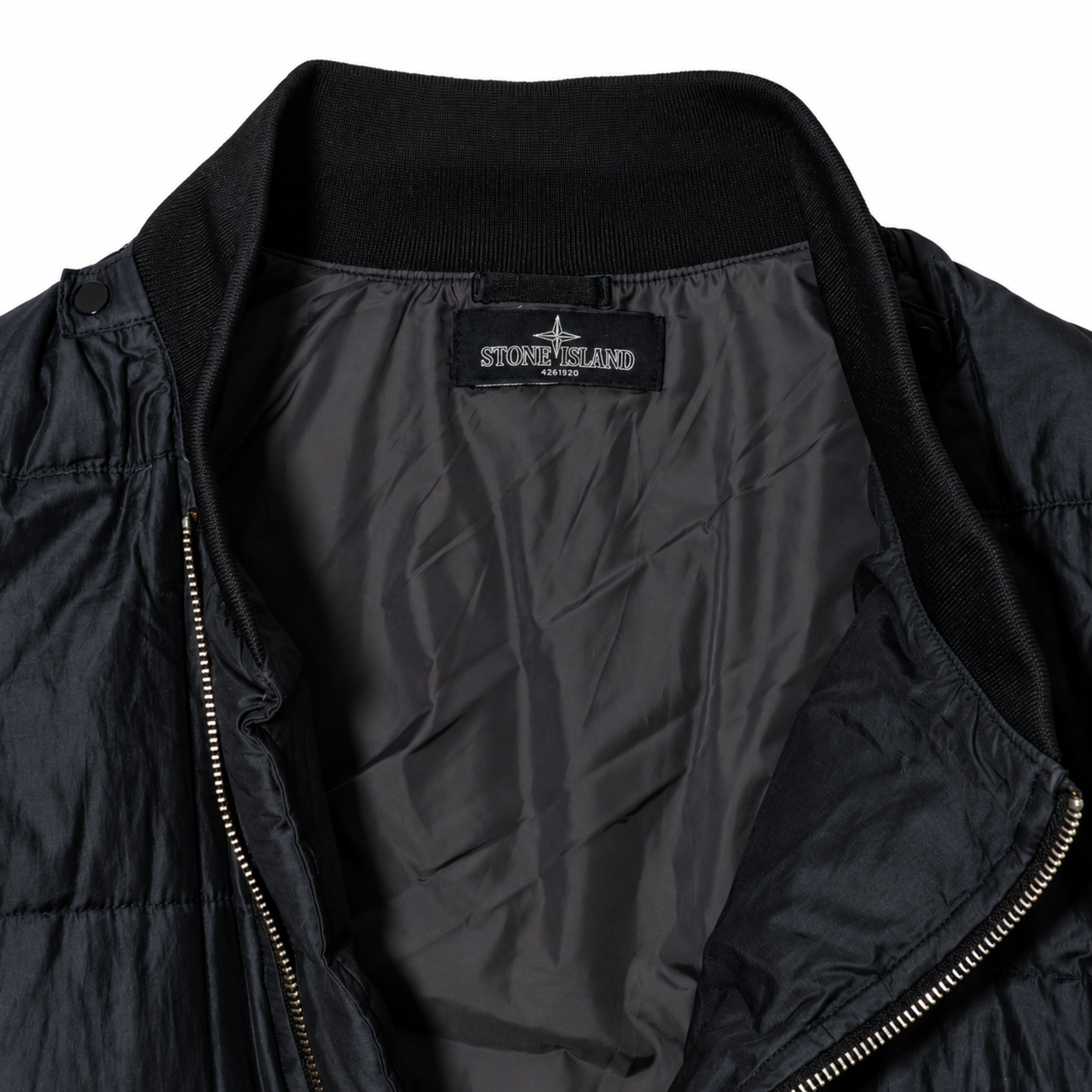 Stone Island Black Vest label detail