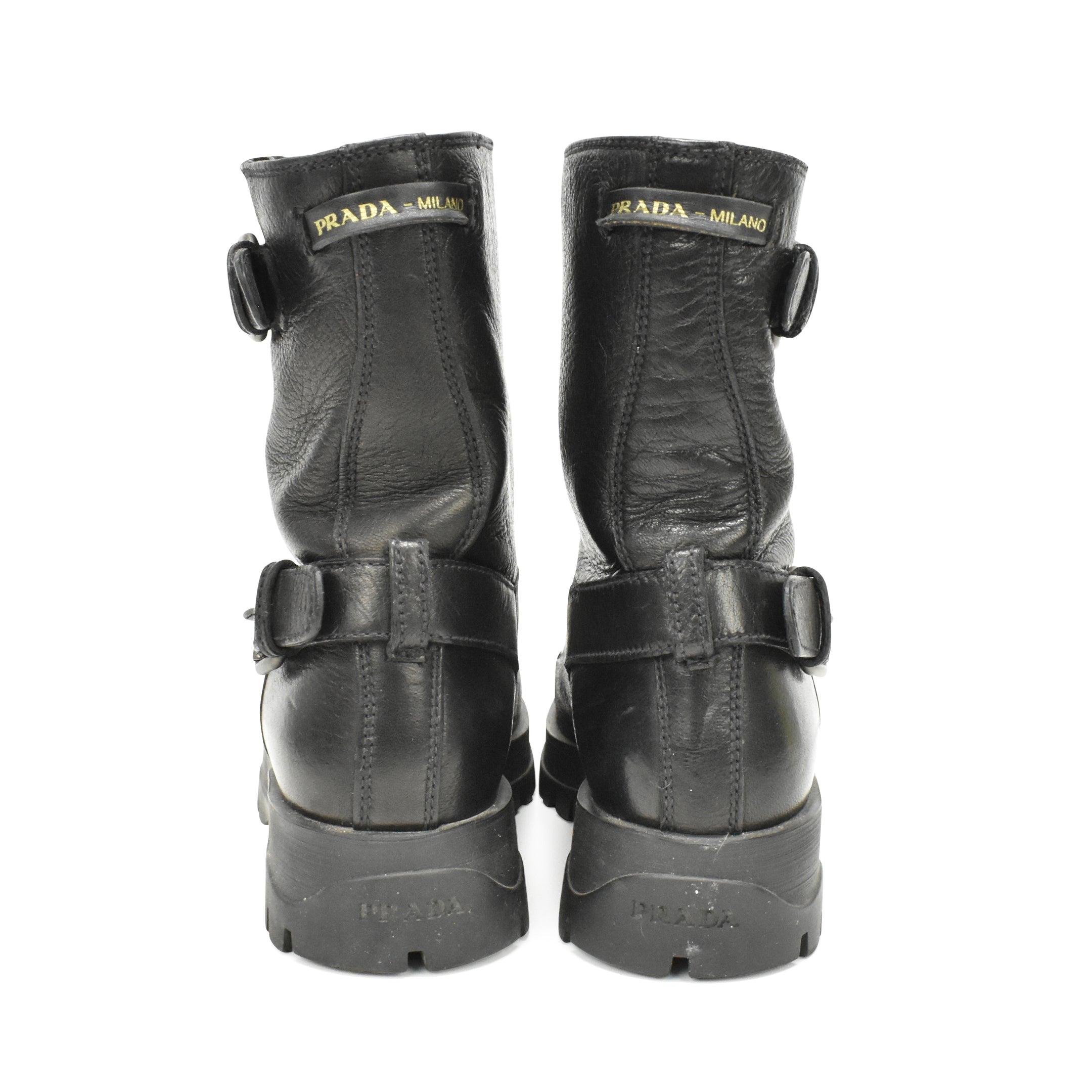 Prada Combat Boots - Women's 36.5 - Fashionably Yours