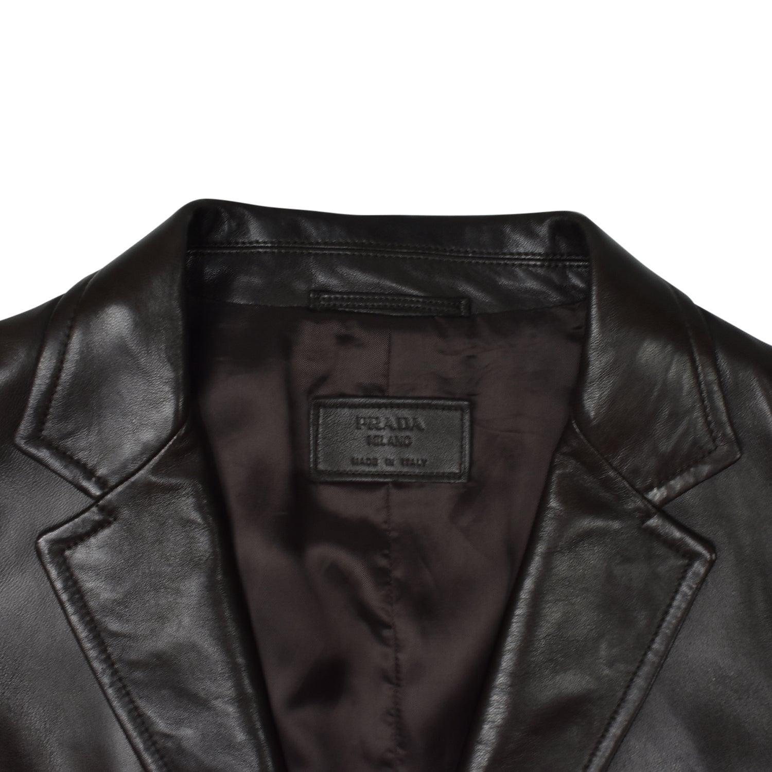 Prada Leather Blazer - Men's 50 - Fashionably Yours