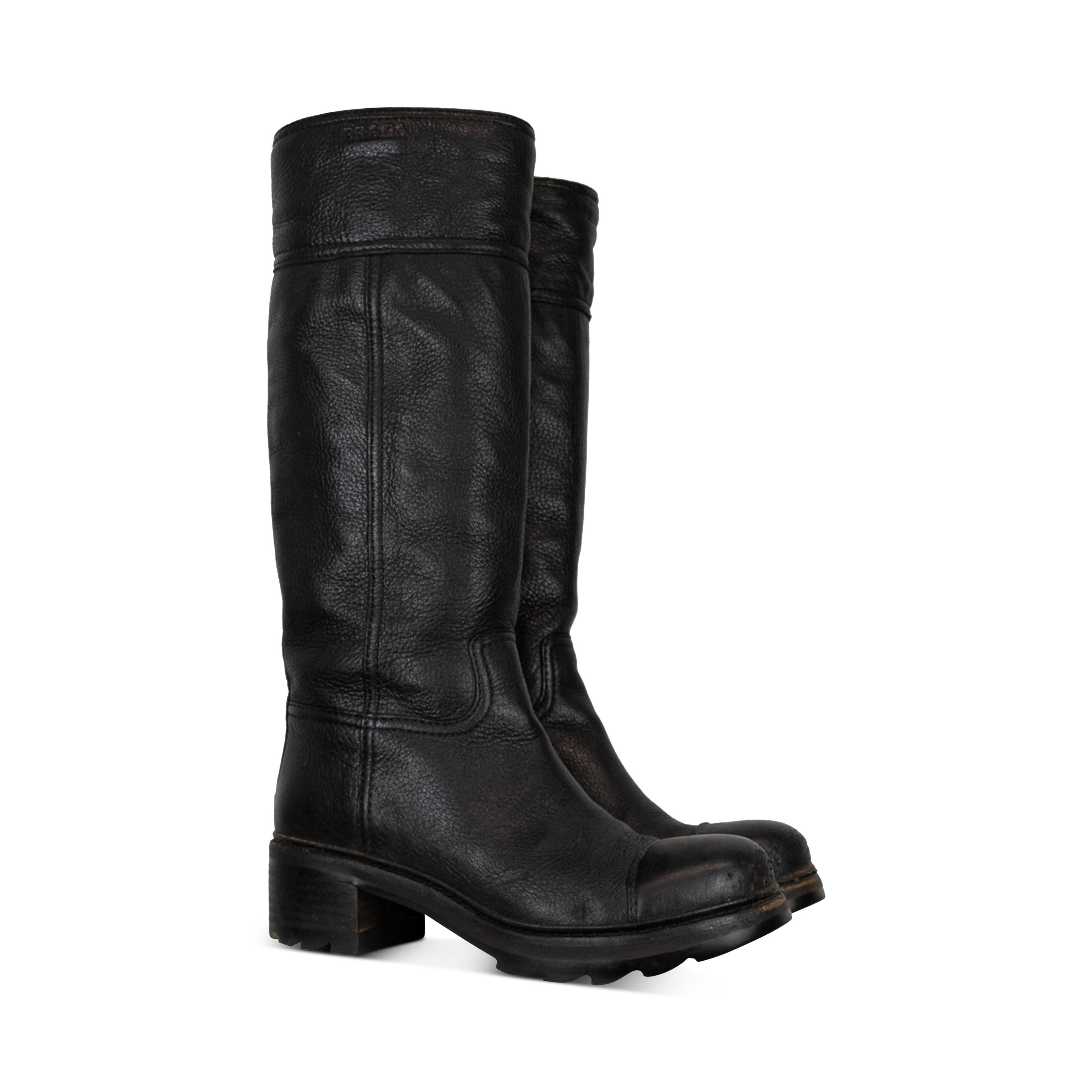 Prada Leather knee-high boots