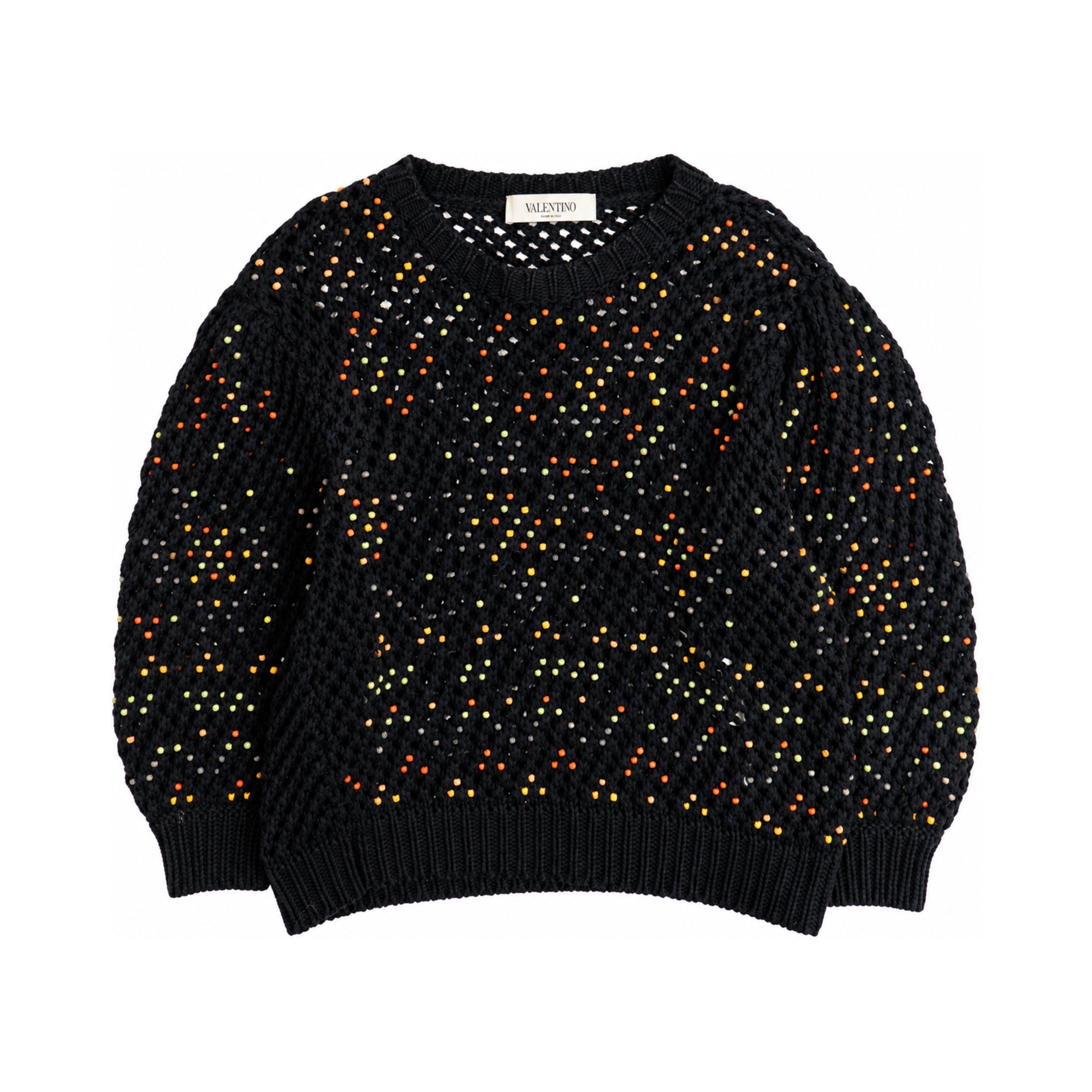 Valentino black embellished sweater front