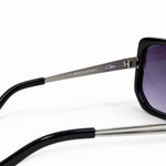 Cazal black silver purple lens sunglasses interior label detail
