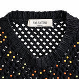 Valentino black embellished sweater label detail