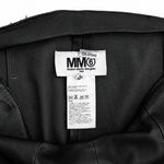 MM6 Maison Margiela black leather trousers label detail