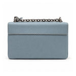 Prada light blue leather flap bag 03 back