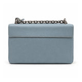 Prada light blue leather flap bag 03 back