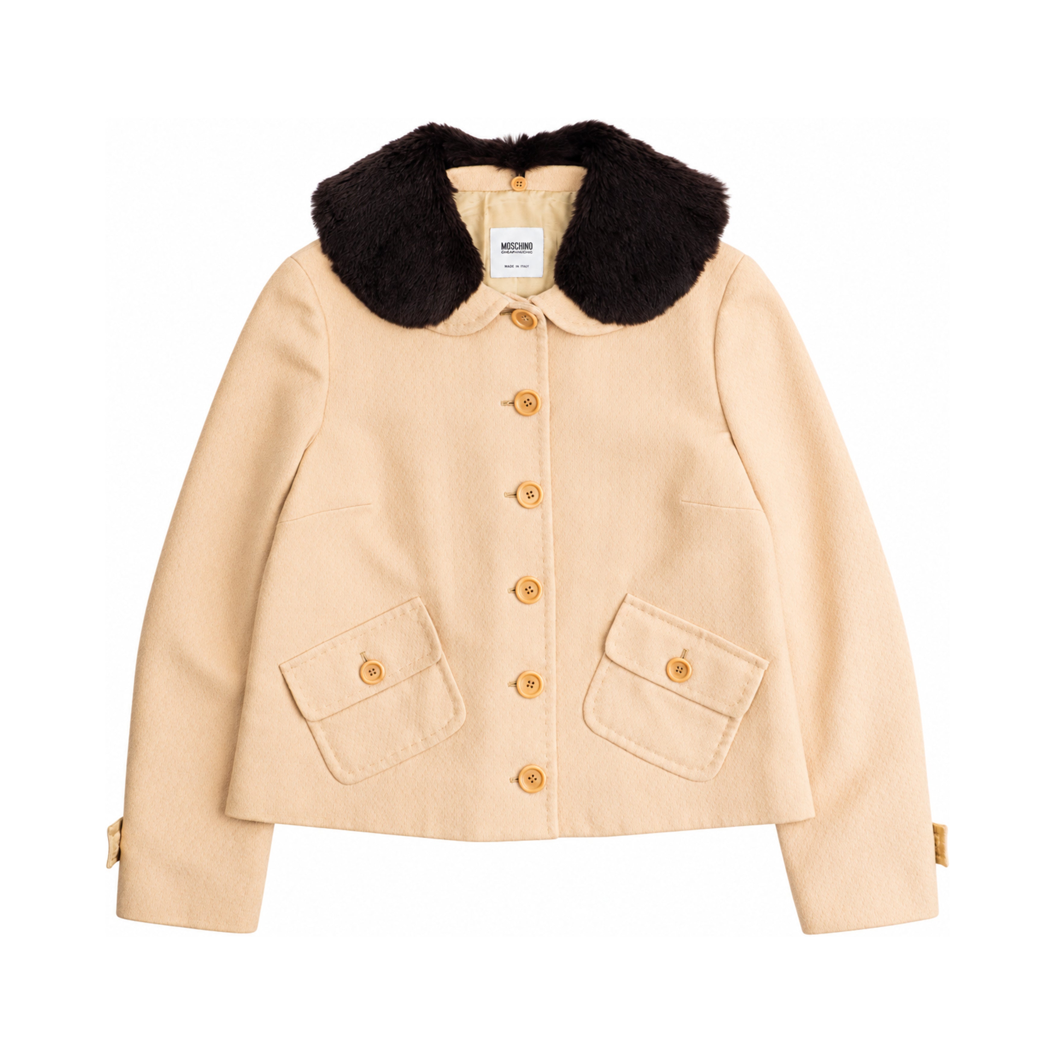 Moschino cream jacket front