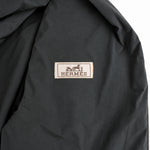 Hermes black jacket label detail