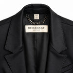 Burberry black blazer label detail
