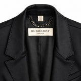 Burberry black blazer label detail