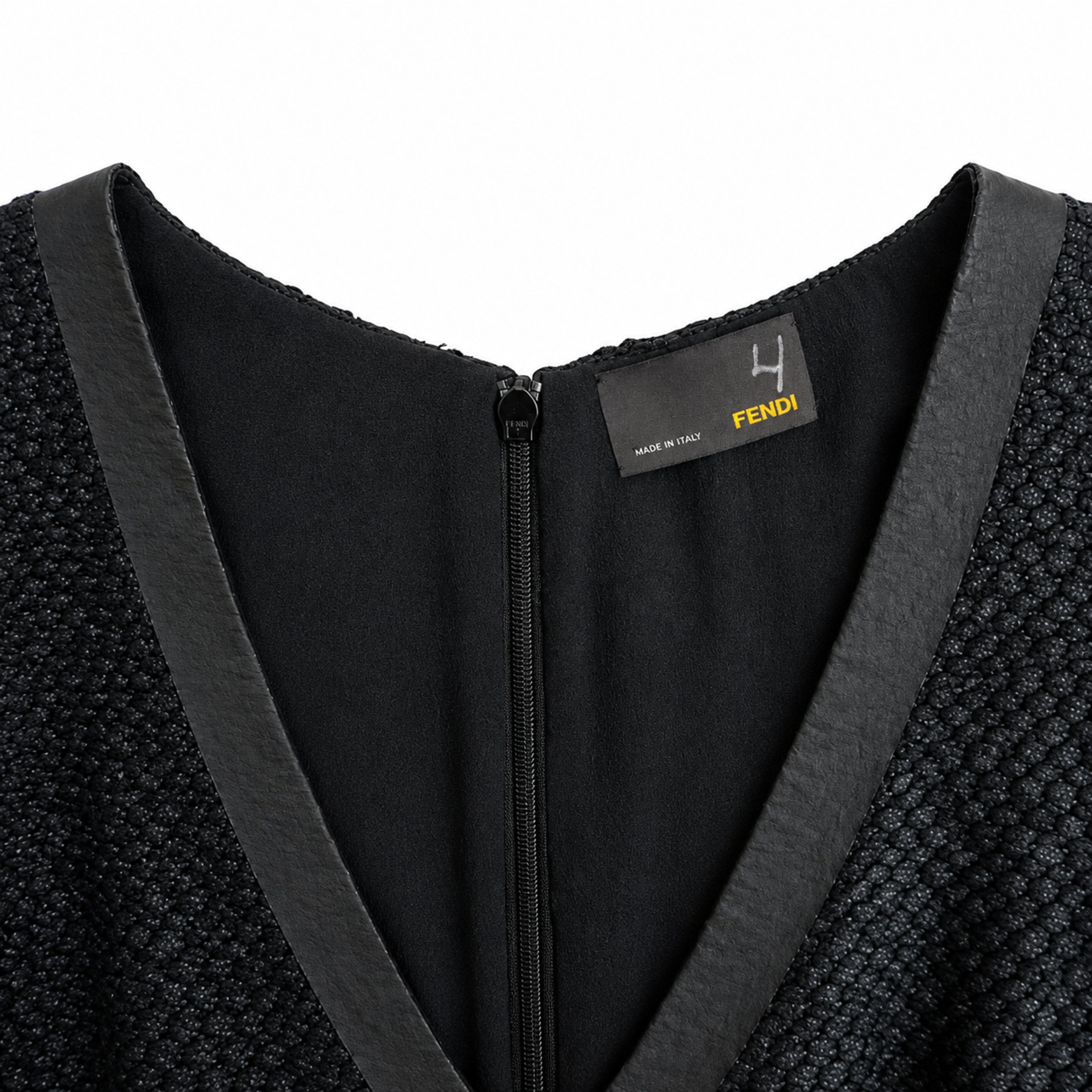 Fendi black dress label detail