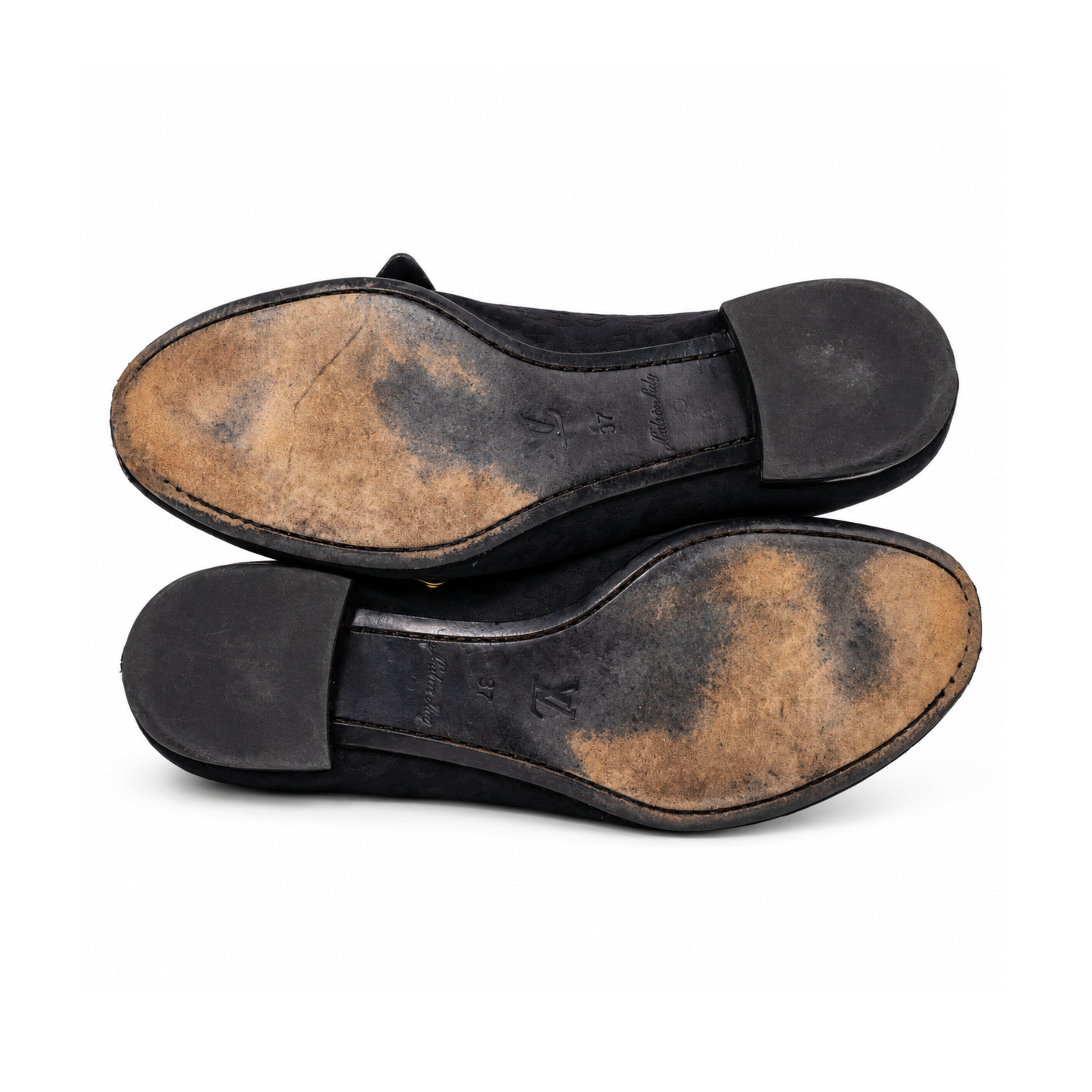 Louis Vuitton black bow loafers 05 soles