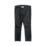 MM6 Maison Margiela black leather trousers front