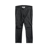 MM6 Maison Margiela black leather trousers front