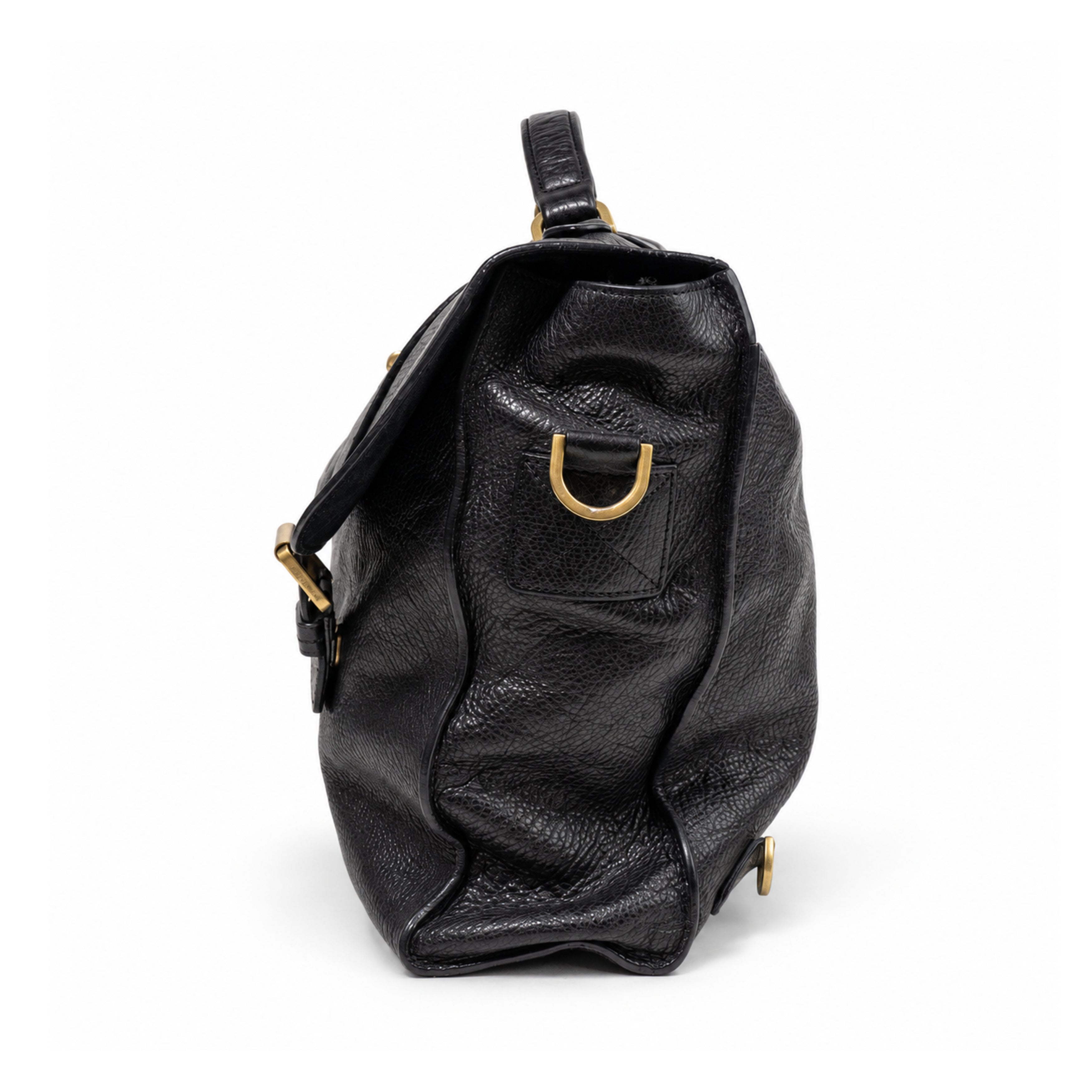 Mulberry black satchel bag 04 right side