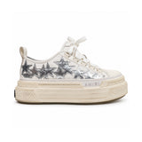 Amiri white silver star high top sneakers 02 side