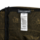 Dolce & Gabbana black gold crown dress label detail