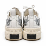 Amiri white silver star high top sneakers 04 back