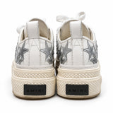 Amiri white silver star high top sneakers 04 back