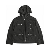Hermes black hooded jacket front