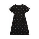 Dolce & Gabbana black gold crown dress back