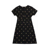 Dolce & Gabbana black gold crown dress back