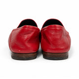 Gucci red leather horsebit loafers 04 back