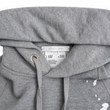 Helmut Lang grey hoodie label detail